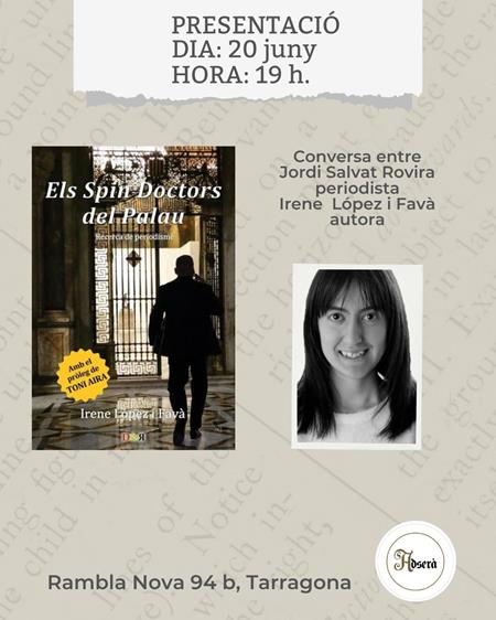 Presentació del llibre: Els Spin doctors del Palau d'Irene López i Favà | 