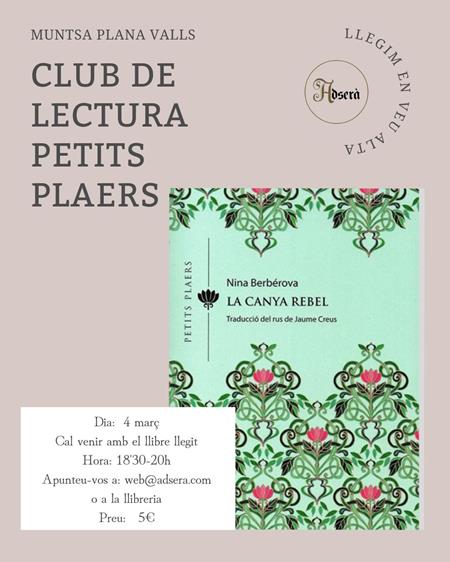 Club de lectura en veu alta els petits plaers amb Muntsa Plana | 