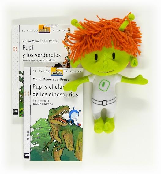 PUPI Y LOS VERDEROLES,PUPI Y EL CLUB DE LOS DINOSAURIOS+MUÑECO | 9788467553727 | MENENDEZ-PONTE,MARIA