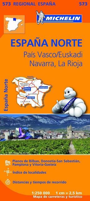 ESPAÑA NORTE PAIS VASCO EUSKADI NAVARRA  LA RIOJA MAPA 573 | 9782067184206 | VARIOS AUTORES