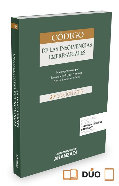 CODIGO DE LAS INSOLVENCIAS EMPRESARIALES | 9788490980682 | RODRIGUEZ ACHUTEGUI, EDMUNDO/SANTANDER ALONSO, ALESSIA