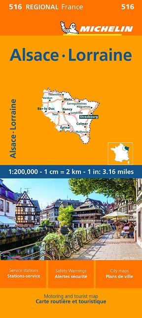 MAPA REGIONAL ALSACE. LORRAINE 1:200.000 | 9782067258686