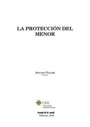 PROTECCION DEL MENOR | 9788498765694 | VALLES,ANTONIO