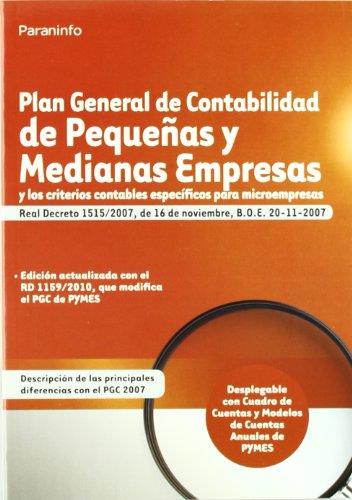 PLAN GENERAL DE CONTABILIDAD DE PEQUEÑAS Y MEDIANAS EMPRESAS | 9788428333559 | INSTITUTO DE CONTABILIDAD Y AUDITORÍA DE CUENTAS