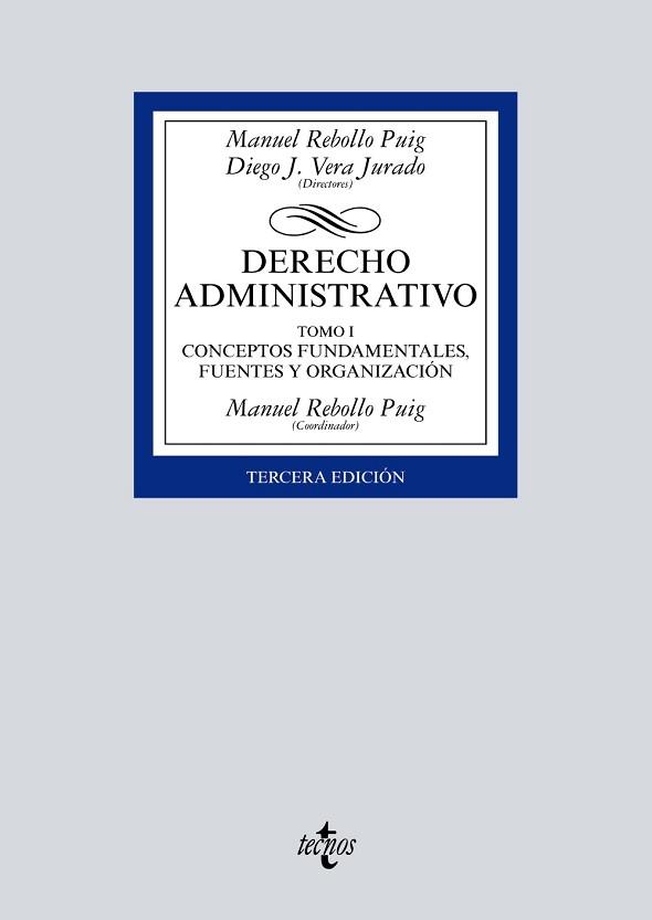 DERECHO ADMINISTRATIVO TOMO I CONCEPTOS FUNDAMENTALES, FUENTES Y ORGANIZACIÓN | 9788430972500 | REBOLLO PUIG, MANUEL/VERA JURADO, DIEGO J./ÁLVAREZ GONZÁLEZ, ELSA MARINA/BUENO ARMIJO, ANTONIO/CARBO