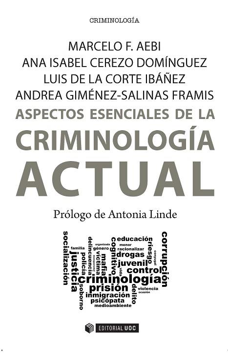 ASPECTOS ESENCIALES DE LA CRIMINOLOGIA ACTUAL | 9788491164111 | AEBI,MARCELO CEREZO DOMINGUEZ,ANA ISABEL