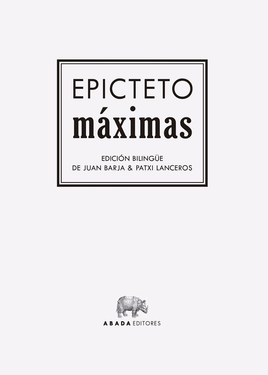 MÁXIMAS | 9788419008053 | EPICTETO