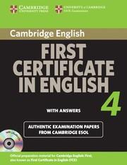 FIRST CERTIFICATE IN ENGLISH 4 WITH ANSWERS PACK BOOK WITH 2 AUDIO CD´S | 9780521156974 | CAMBRIDGE ESOL