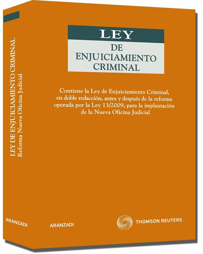 LEY DE ENJUICIAMIENTO CRIMINAL | 9788499034508 | ARANZADI, DEPARTAMENTO DE REDACCIÓN