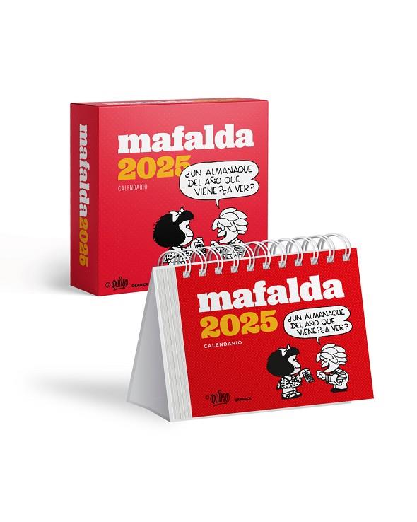 CALENDARIO 2025 MAFALDA. ESCRITORIO ROJO CON CAJA | 9786316544599 | QUINO