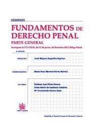 FUNDAMENTOS DE DERECHO PENAL PARTE GENERAL | 9788498769197 | MARIN DE ESPINOSA CEBALLOS,ELENA B. RAMOS TAPIA,Mª INMACULADA