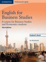 ENGLISH FOR BUSINESS STUDIES STUDENT,S BOOK A COURSE FOR BUSINESS STUDIES AND ECONOMICS STUDENTS | 9780521743419 | MACKENZIE,IAN