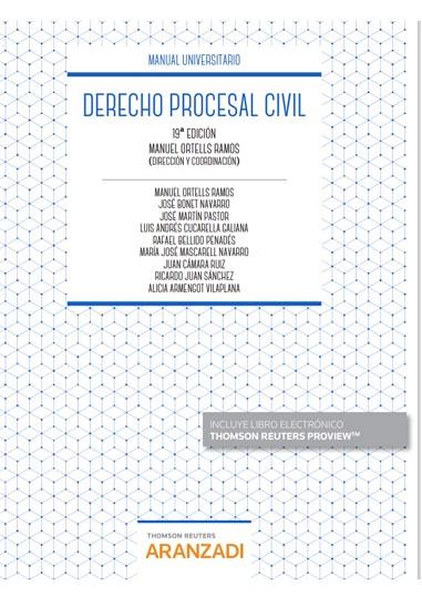 DERECHO PROCESAL CIVIL  | 9788413089348 | ORTELLS RAMOS,MANUEL/BELLIDO PENADÉS, RAFAEL/BONET NAVARRO, JOSÉ/CÁMARA RUIZ, JUAN/CUCARELLA G