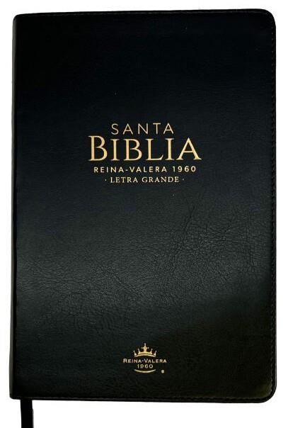 SANTA BIBLIA REINA VALERA 1960 LETRA GRANDE PIEL CON INDICE Y CANTO DORADO | 9798885160063