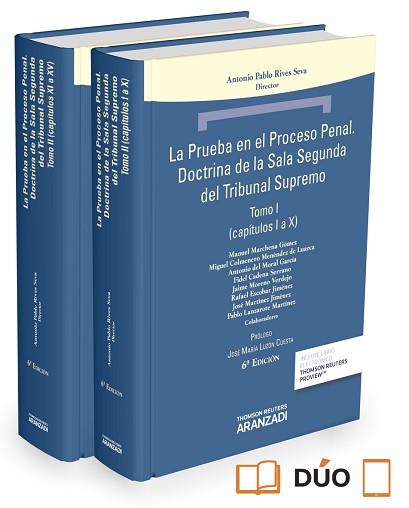 PRUEBA EN EL PROCESO PENAL. DOCTRINA DE LA SALA SEGUNDA DEL TRIBUNAL SUPREMO TOMO 1 Y 2 | 9788491350316 | MARCHENA GOMEZ,MANUEL MORAL GARCIA,ANTONIO DEL MORENO VERDEJO,JAIME LANZAROTE MARTINEZ,PABLO