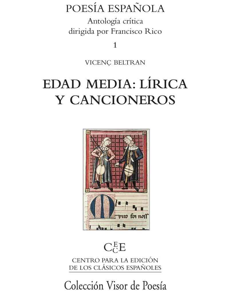 POESIA ESPAÑOLA 1. EDAD MEDIA: LIRICA Y CANCIONEROS | 9788475226989 | BELTRAN,VIÇENC