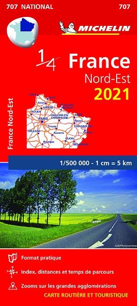 MAPA NATIONAL FRANCIA NORD-EST 1/500.000 2021  | 9782067249042