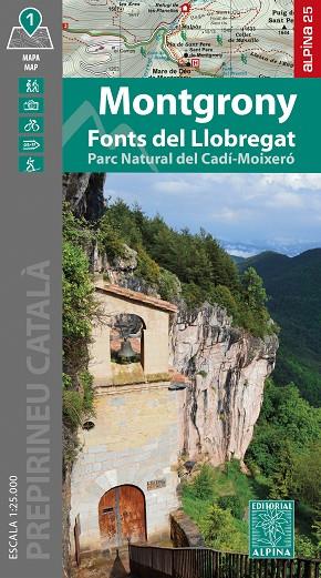 MONTGRONY. FONTS DEL LLOBREGAT 1:25.000 PARC NATURAL DEL CADI MOIXERO | 9788470111242