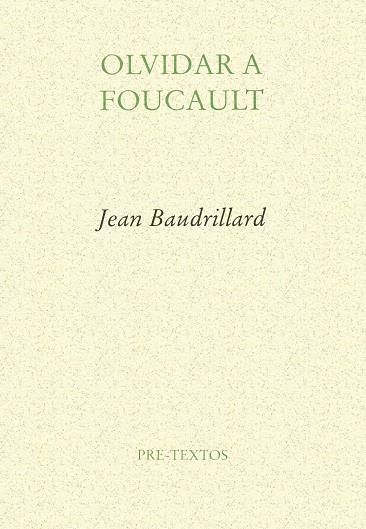 OLVIDAR A FOUCAULT | 9788485081158 | BAUDRILLARD,JEAN