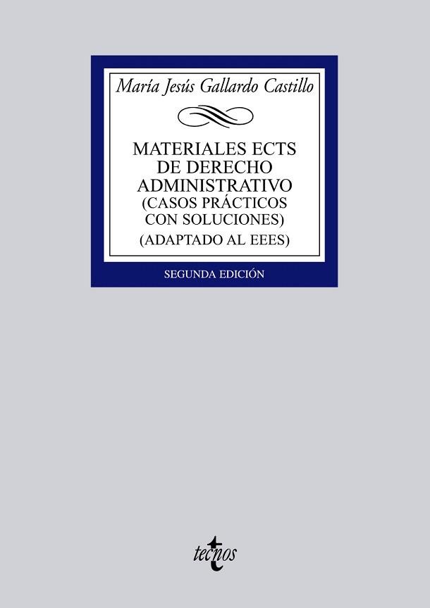 MATERIALES ECTS DE DERECHO ADMINISTRATIVO (CASOS PRACTICOS CON SOLUCIONES) (ADAPTADO AL EEES) | 9788430953356 | GALLARDO CASTILLO,MARIA JESUS