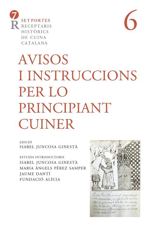 AVISOS I INSTRUCCIONS PER LO PRINCIPIANT CUINER  SENT SOVI | 9788472268489 | ANÒNIM, ANÒNIM