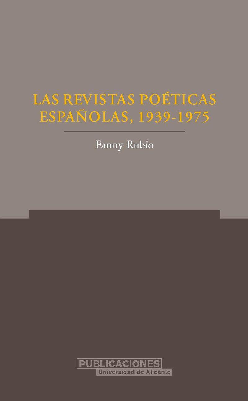 REVISTAS POETICAS ESPAÑOLAS 1939-1975 | 9788479087647 | RUBIO,FANNY