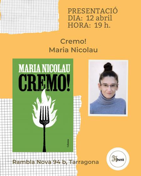 Presentació del llibre Cremo! de Maria Nicolau | 