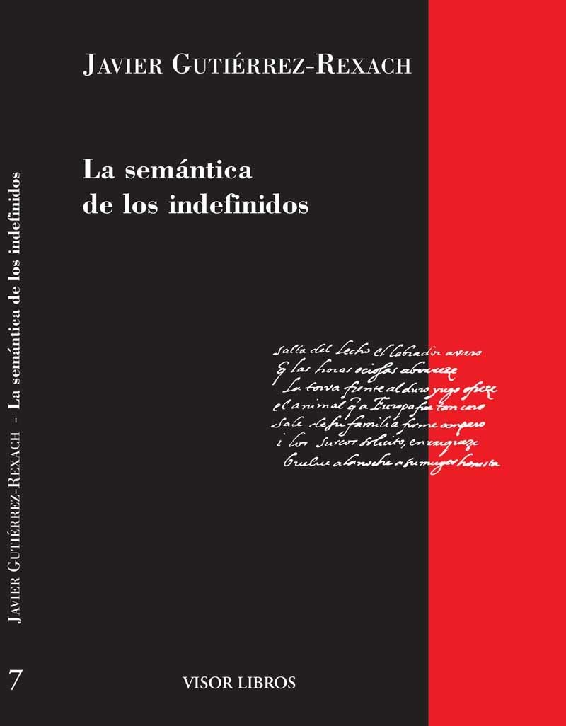 SEMANTICA DE LOS INDEFINIDOS | 9788475229737 | GUTIERREZ-REXACH,JAVIER