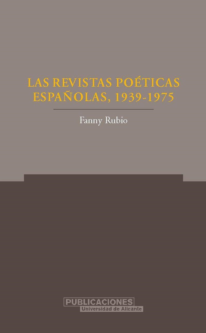 REVISTAS POETICAS ESPAÑOLAS 1939-1975 | 9788479087647 | RUBIO,FANNY