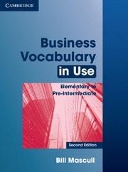 BUSINESS VOCABULARY IN USE ELEMENTARY TO PRE-INTERMEDIATE | 9780521128278 | MASCULL,BILL