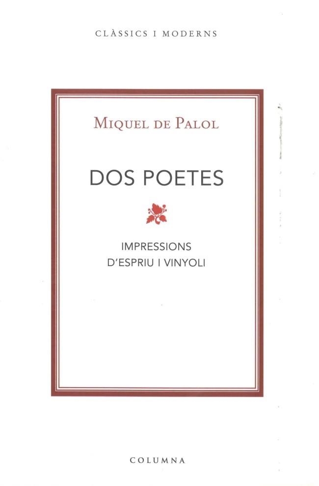 DOS POETES | 9788466407571 | PALOL,MIQUEL DE