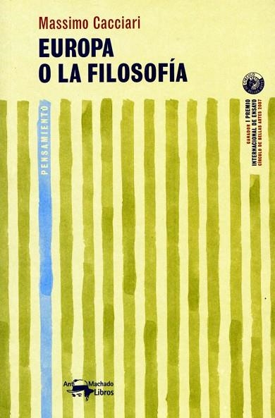 EUROPA O LA FILOSOFIA | 9788477748205 | CACCIARI,MASSIMO