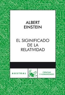 SIGNIFICADO DE LA RELATIVIDAD | 9788467029710 | EINSTEIN,ALBERT