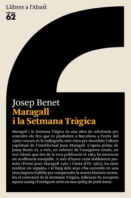 MARAGALL I LA SETMANA TRAGICA | 9788429763089 | BENET,JOSEP