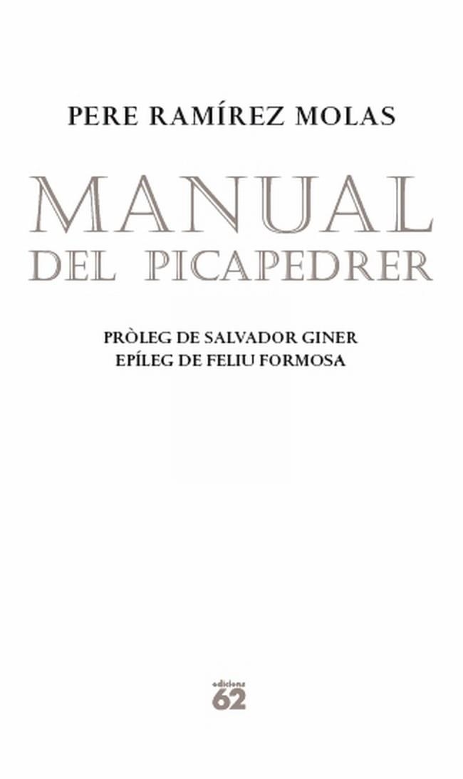 MANUAL DEL PICAPEDRER | 9788429768732 | RAMIREZ MOLAS,PERE