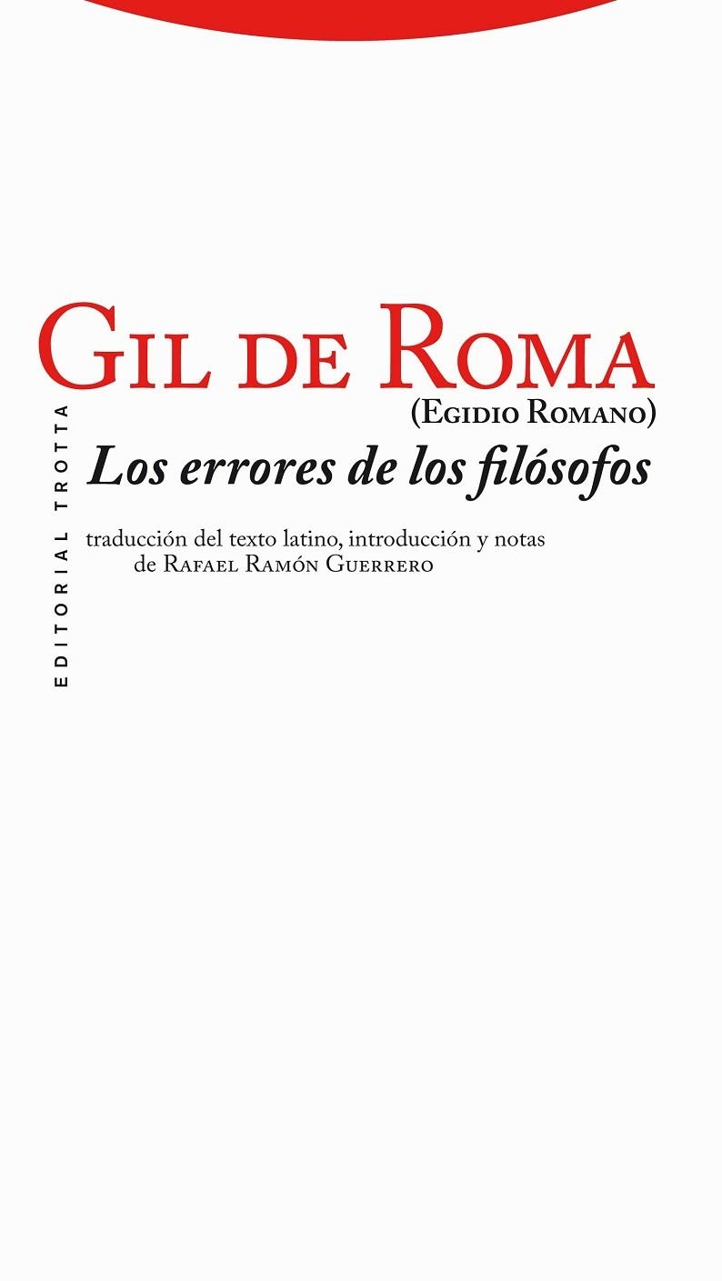 ERRORES DE LOS FILOSOFOS | 9788498793512 | ROMA,GIL DE