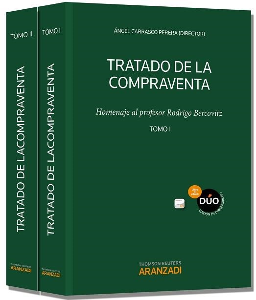 TRATADO DE LA COMPRAVENTA 2 VOLS (HOMENAJE AL PROFESOR RODRIGO BERCOVITZ) | 9788490149348 | CARRASCO PERERA,ANGEL