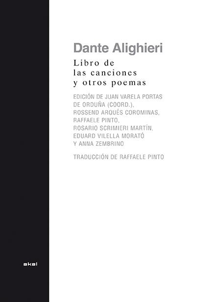 LIBRO DE LAS CANCIONES Y OTROS POEMAS | 9788446039518 | DANTE ALIGHIERI