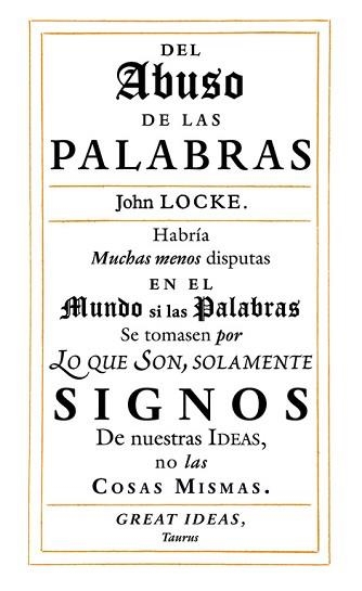 DEL ABUSO DE LAS PALABRAS | 9788430616558 | LOCKE,JOHN