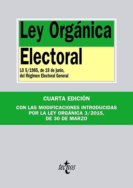 LEY ORGANICA ELECTORAL | 9788430965953