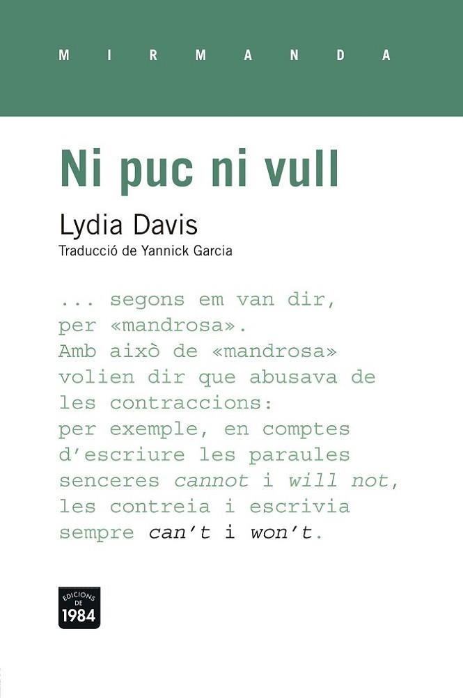 NI PUC NI VULL | 9788415835530 | DAVIS,LYDIA