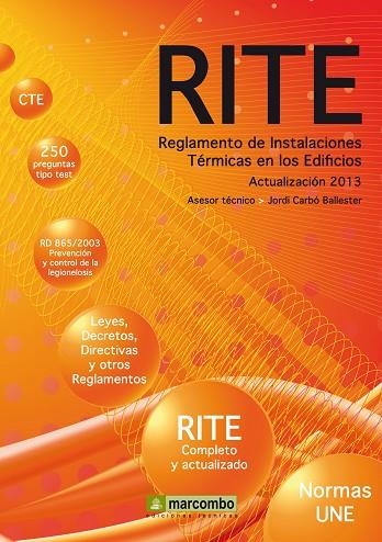 RITE. REGLAMENTO DE INSTALACIONES TERMICAS EN LOS EDIFICIOS | 9788426720795 | CARBO BALLESTER,JORDI