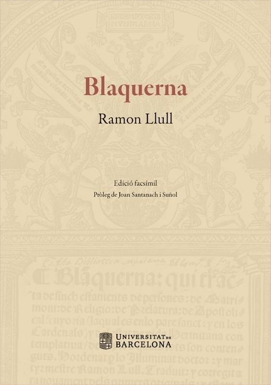 BLANQUERNA (FACSIMIL) | 9788447539789 | LLULL,RAMON