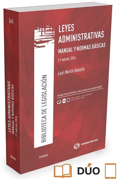 LEYES ADMINISTRATIVAS. MANUAL Y NORMAS BASICAS | 9788491358886 | MARTÍN REBOLLO, LUIS