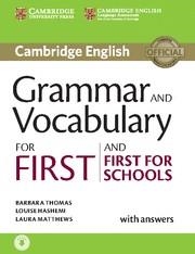 GRAMMAR AND VOCABULARY FOR FIRST ANS FIRST FOR SCHOOLS WITH ANSWERS | 9781107481060 | HASHEMI,LOUISE THOMAS,BARBARA MATTHEWS,LAURA