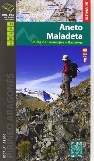 ANETO MALADETA. VALLES DE BENASQUE Y BARRAVES 1:25.000 (CASTELLA, ANGLES I FRANCES) | 9788480905718 | VV.AA.