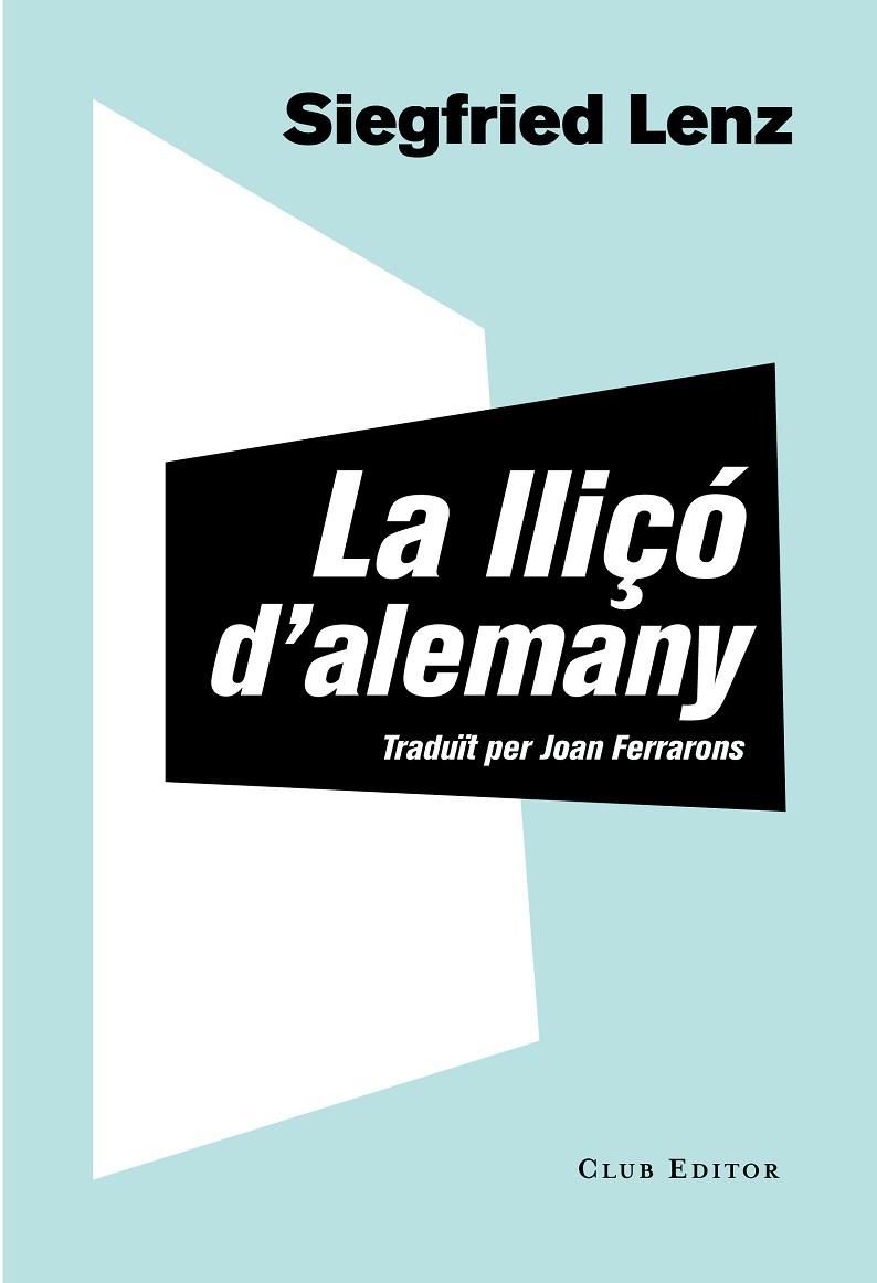 LLIÇO D´ALEMANY | 9788473292061 | LENZ,SIEGFRIED