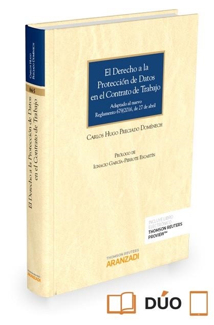 DERECHO A LA PROTECCION DE DATOS EN EL CONTRATO DE TRABAJO | 9788491522089 | PRECIADO DOMENECH,CARLOS HUGO