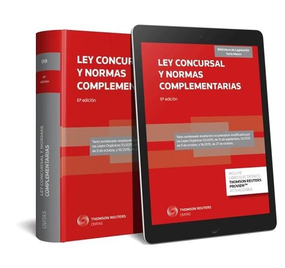 LEY CONCURSAL Y NORMAS COMPLEMENTARIAS (PAPEL + E-BOOK) | 9788491356080 | CIVITAS, DEPARTAMENTO DE REDACCIÓN