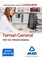 CORPORACIONS LOCALS DE CATALUNYA. TEST DEL TEMARI GENERAL | 9788414219973